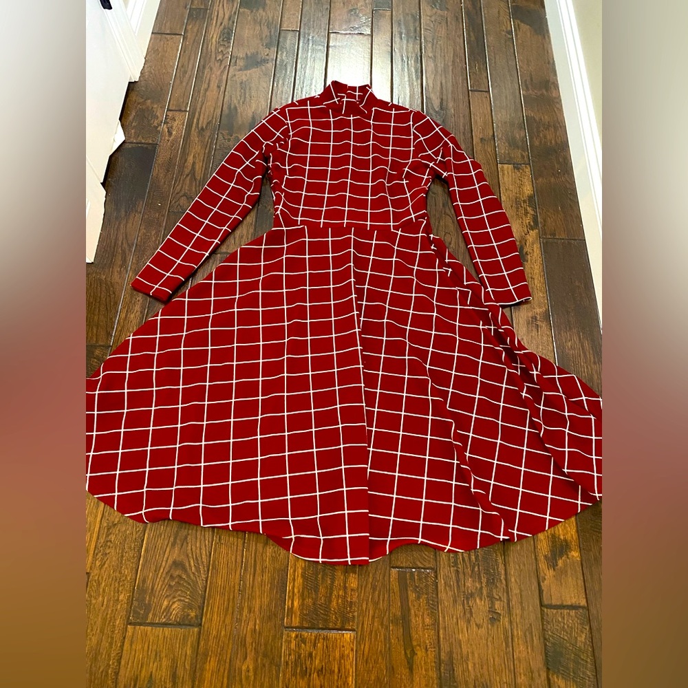 Women’s Maroon dress.